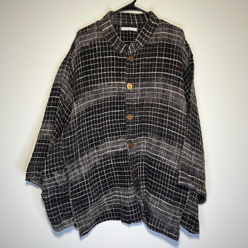 Vintage 90s Yasuko Kurisaka Oversized Japanese Hand Woven Streetwear One Size